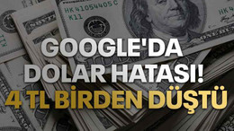 Google'da dolar hatası! 4 TL birden düştü